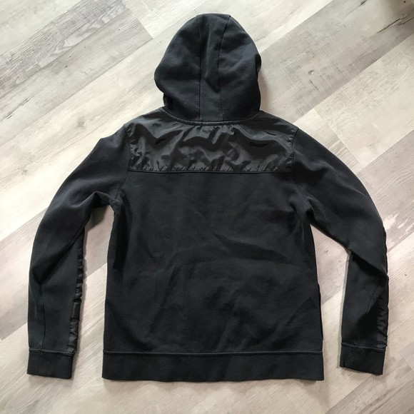 Women's Nike Full Zip Hoodie Jacket Coat Pockets Black sz Medium - Picture 2 of 11